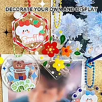 Дитячий набір для творчості та рукоділля створення креативних аксесуарів брелоків з блискітками Glitter Art