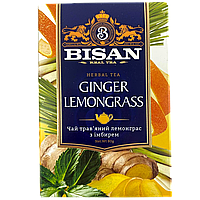 Чай трав яний лемонгрес з імбирем Бісан Bisan ginger lemongrass 80g 24шт/ящ (Код: 00-00015357)