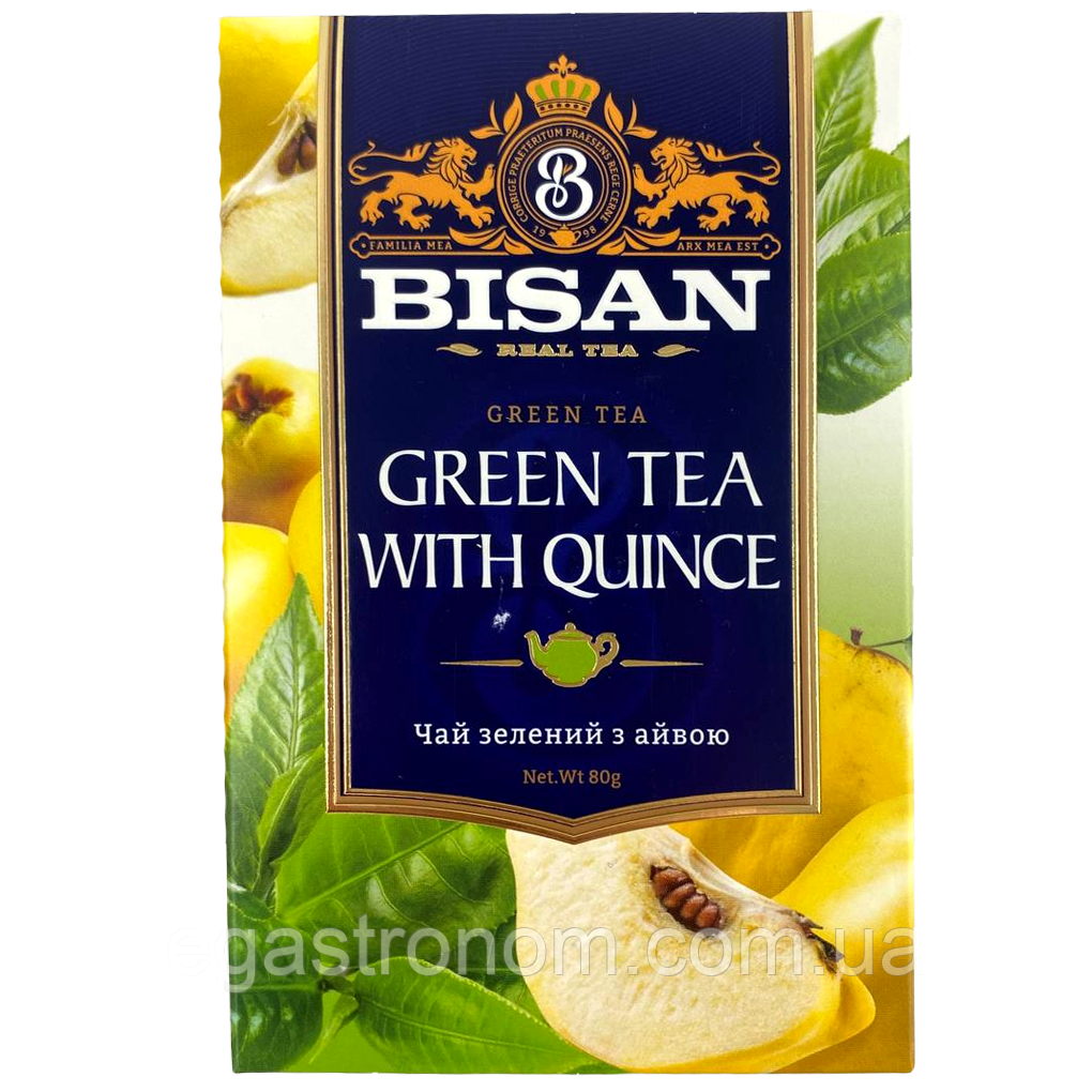 Чай зелений з айвою Бісан Bisan quince 80g 24шт/ящ (Код: 00-00015358)