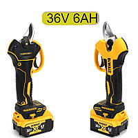 Аккумуляторный секатор в чемодане DeWalt садовые ножницы (36V 6AH)