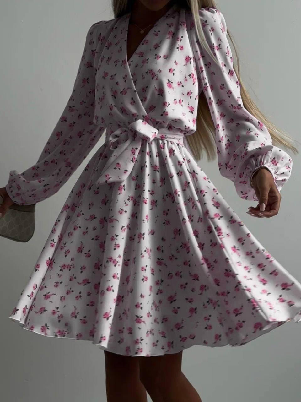 Женское платье с цветочным принтом. - фото 3 - id-p2153104385