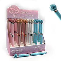 Ручка метал поворот. гель "Baixin" "Куля" mix4