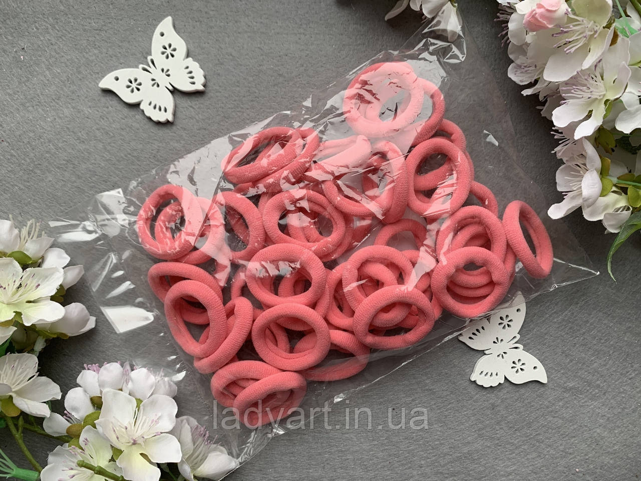 Гумка Калуш 4 см, 50 шт/уп. рожево-коралового кольору