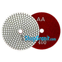 Гибкий полировальный круг белый № 400 AA 100мм алмазные черепашки, алмазные липучки, джепи, флексы, АГШК для