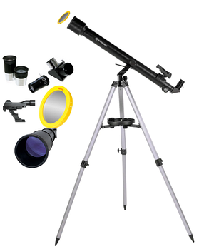 Телескоп Bresser Stellar 60/800 AZ Carbon з сонячним фільтром і адаптером для смартфона
