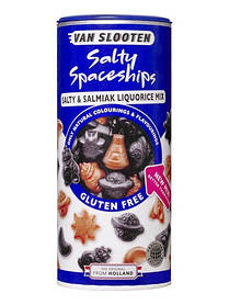 Лакриця Van Slooten Salty Spaceships liquorice Salty & Salmiak 360g