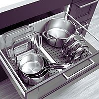Органайзер для эффективного хранения крышек и посуды: практичное решение для кухонного порядка