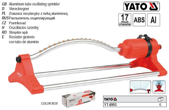Розпилювач поливальний осцилювальний 17 отворів YATO-8993
