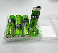 Аккумулятор универсальный, аккумуляторная батарея "DC" AA/LR3 1.5V (1800mAh, блістер 4шт, USB charge)