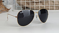 Ray Ban 3025 Aviator Окуляри Сонцезахисні чорно золоті з металевою оправою для автомобіля Авіатор