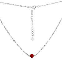 Серебряное колье SIlverStore с кораллом, вес изделия 2,28 гр (2147213) 410450 размер