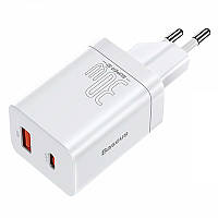 Зарядное устройство Baseus Super Si Pro C+U 30W White (CCSUPP-E02)