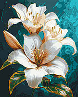 Картина по номерам Цветы. Водяная лилия с красками металлик 40*50 см Оригами LW 3294