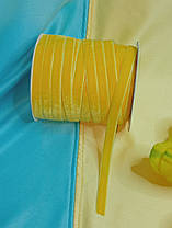 Тасьма велюр оксамит жовта.10 мм.