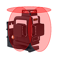 Рівень лазерний 3D-Mark 1H/2V/360-50, червоний.