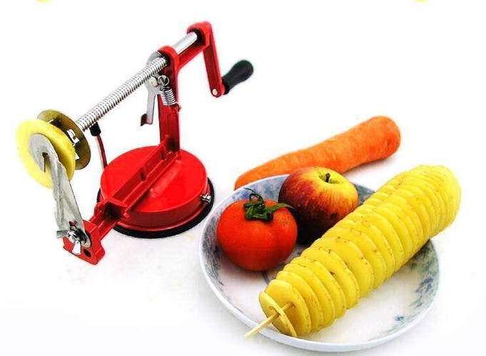 Ручной аппарат для нарезки картофеля спиралью прибор для чистки яблок ...