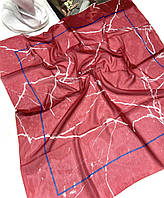 Женский весенний платок шарф с абстрактным принтом. Натуральный шифоновый турецкий платок Красный