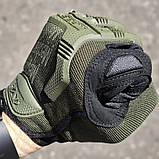 Тактичні рукавички M-Pact Mechanix Olive олива посилені М, фото 5