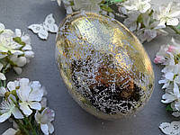 Яйце з пластику золото 15 х 9.7 см