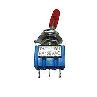 Тумблер MTS-102, 1х2 (3с), 13x8x10mm Smartex 1 група, 2 положення, ON-ON, SPDT, 3 pin, 3A 250VAC, під різьбу М6*0,75