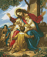 Алмазная мозаика "Иисус и дети" 40х50 см