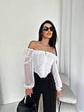 Блуза з шифоновими рукавами 59545, фото 10