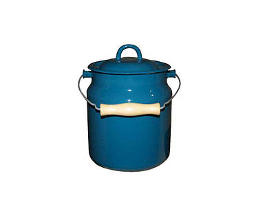 Бідон емальований 3,3л/4 з кришкою Аквамарин (I06121/4) ТМ IDILIA FG