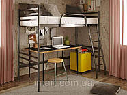 Ліжко горище двоярусне FLY DUO Горище МК. Двоповерхове ліжко в дитяче з металу 80х200