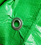 Тент універсальний 5х6м з металевими  люверсами (біло-зелений)  120г/м2, Vaplant, фото 4