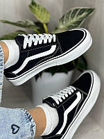 NEW Кеды Vans Old Skool черные с белым 39 25 см