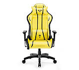 Ігрове крісло Diablo Chairs X-One 2.0 Normal Size Electric Yellow (екошкіра + тканина), фото 2