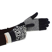 Перчатки для сенсорных экранов ArmorStandart Touch Gloves Snowflake с орнаментом black (ARM59993)