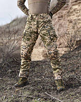 Тактические штаны пиксель с вентиляцией военные с усиленными наколенниками