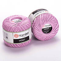 Пряжа бавовняна YarnArt Violet, Бузок №5049, 50 г, 282 м Ярнарт Віолет (ірис), нитки для в’язання