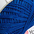 Пряжа бавовняна YarnArt Violet, Синій електрик №4915,50г,282м Ярнарт Віолет(ірис),нитки для в’язання, фото 3