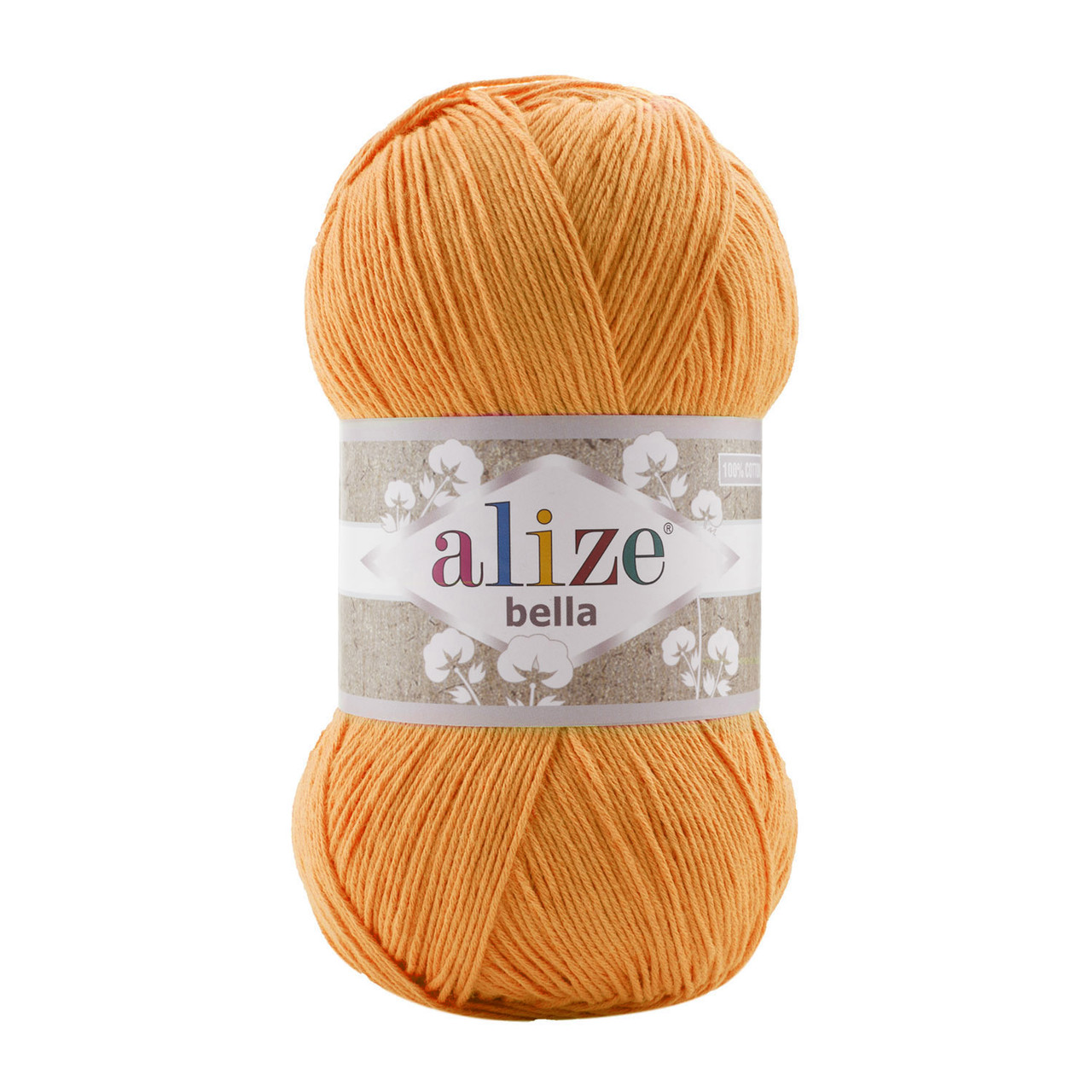 Пряжа бавовняна Alize Bella, 100гр, 360м, Гарбуз №83, Алізе Белла, нитки для в’язання