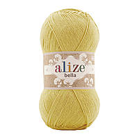 Пряжа хлопковая Alize Bella, 100гр, 360м, Жёлтый №110, Ализе Белла, нити для вязания