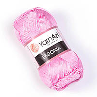 Пряжа хлопковая YarnArt Begonia, Розовая сакура №319, 50г, 169м Ярнарт Бегония, нити для вязания