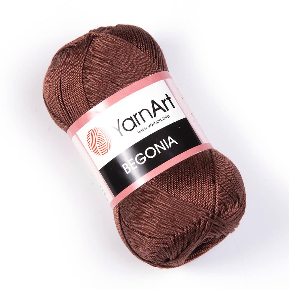 Пряжа бавовняна YarnArt Begonia, Шоколад No77, 50 г, 169 м Ярнарт Бегонія, нитки для в'язання