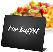 Табличка-цінник L 80*120 мм (10шт/упаковка) вертикальна, пластик для крейдяного маркера, Чорний цінник (1029), фото 4