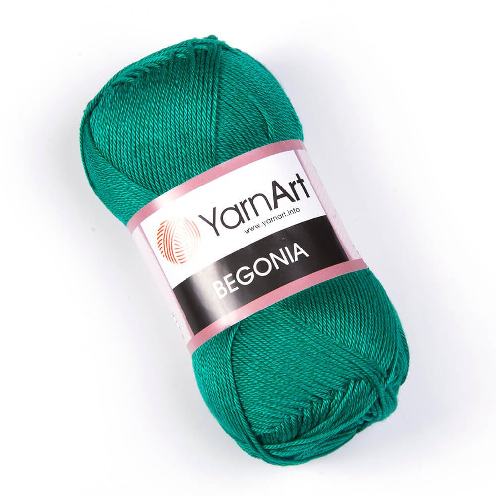 Пряжа бавовняна YarnArt Begonia, Малахіт No6334, 50 г, 169 м Ярнарт Бегонія, нитки для в'язання
