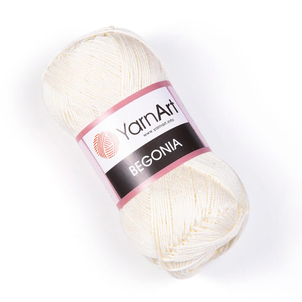 Пряжа бавовняна YarnArt Begonia, Ванільний пудинг No326, 50 г, 169 м Ярнарт Бегонія, нитки для в'язання