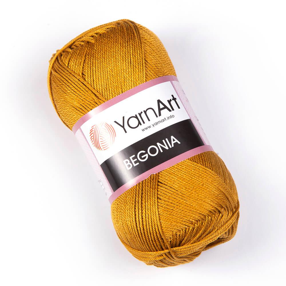 Пряжа бавовняна YarnArt Begonia, Вохра No6340, 50 г, 169 м Ярнарт Бегонія, нитки для в'язання