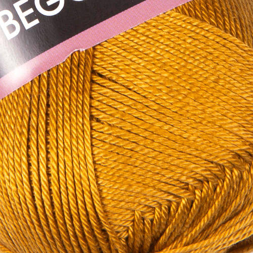 Пряжа хлопковая YarnArt Begonia, Охра №6340, 50г, 169м Ярнарт Бегония ...