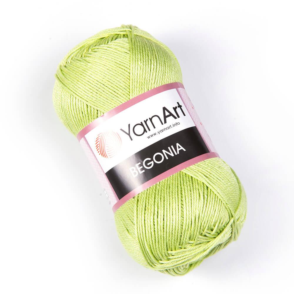 Пряжа бавовняна YarnArt Begonia, Салат No5352, 50 г, 169 м Ярнарт Бегонія, нитки для в'язання