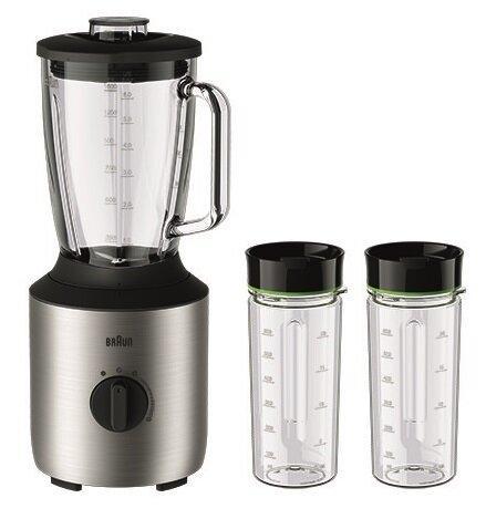 Блендер стаціонарний Braun JB3272SI Inox +2 пляшки