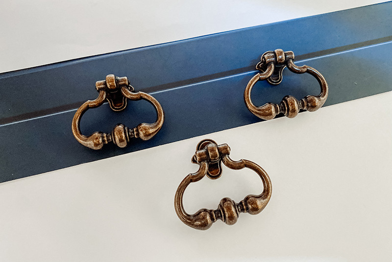 Ручки скоба та кільце Traditional сучасна класика в античній бронзі 