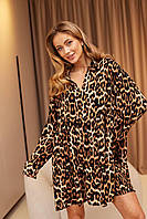 Сукня жіноча вільного крою з леопардовим принтом (Норма), фото 3