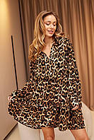 Сукня жіноча вільного крою з леопардовим принтом (Норма), фото 10
