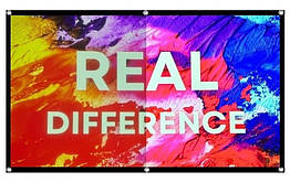 ⇒ Екран White Grid Light FullHD Screen 100" (з люверсами) - світловідбивний для проектора з Gain 2.6x та кутом огляду 170°